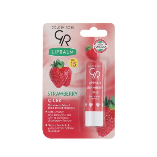 about Lip Balm Golden rose Strawberry Lip Balm – SPF15