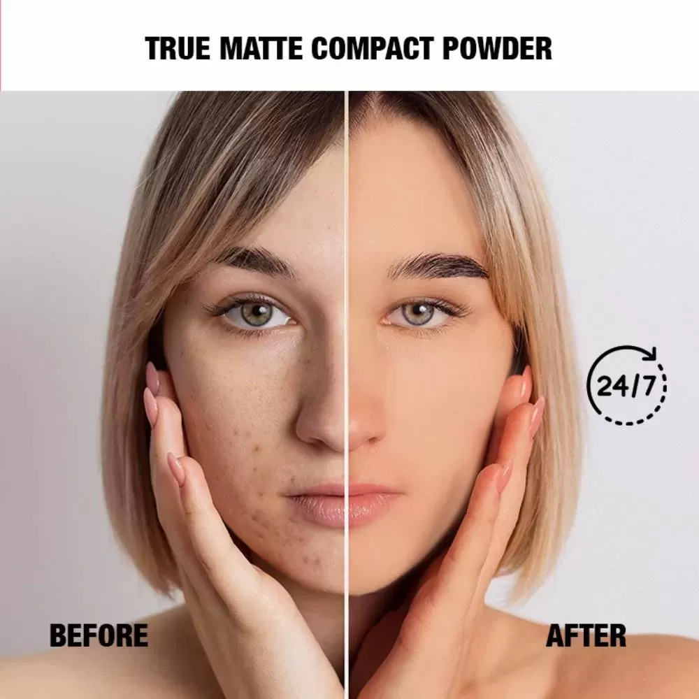 before after Compact powder Shopaarel SHOPAAREL True Matte Compact Powder